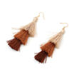 Cute Three Color Tassel Hook Fringe Boho Dangle Drop Earrings Women Jewelry UK