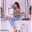 AU Women Leopard Print Long Sleeve Blouse Ladies Casual Shirt Summer Tops Loose