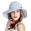 Carmen KENMONT km-3310 female hat summer silk eave straw hat outdoor travel sun hat elegant lady weave sun hat big along the hat light blue