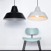 Baycheer HL478955 Simple Style Pendant Lamp with Matte Black Barn Shade