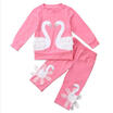 3D Swan Kids Baby Girl Outfit Clothes Tops T-shirt Leggings Pants Set Christmas