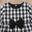 US Toddler Kids Baby Girls Autumn Winter Plaid Dress Princess Party Dresses 1-6Y