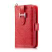 iPhoneXS Mobile Shell Card Flip Protection Leather Case Samsung Multifunction Wallet Phone Case Red