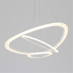 Baycheer HL487488 Anti-glare Modern Lighting Single Multi Tiered Acrylic Whie Light LED Oval Chandelier