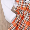Thanksgiving Day Toddler Girls Long Sleeves T-shirt Overall Princess Dress Skirt