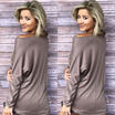 Women Fashion Long Sleeve Casual Loose Tops T Shirt Ladies Letter Blouse Top