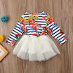 US Neborn Baby Girls Infant Pageant Wedding Flower Princess Tutu Party Bow Dress