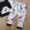 2PCS Baby Girls Outfits Hooded TopPants Toddler Autumn Clothes Tracksuit Xmas
