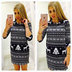 New Womens Christmas Party Bodycon Dress Ladies Xmas Mini Dress plus size