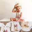 Newborn Toddler Baby Girl Rabbit Print Romper Jumpsuit Playsuit Clothes Sunsuit
