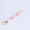 Newborn Baby Beads Wooden Pacifier Teething Clip Infant Attache Soother Holder
