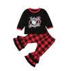 Christmas Newborn Kids Baby Girl Tops T-shirt Long Pants Outfits Clothes Costume