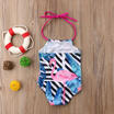 USA Kids Baby Girls Flamingo Swimwear Swimsuit Bikini Bathing Beachwear Costume