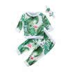 Toddler Infant Baby Girl Flower Flamingo Tops Pants Leggings 3Pcs Outfit Clothes