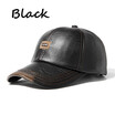 Vintage PU Leather Baseball Cap Mens Winter Outdoor Sports Hats Adjustable