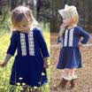 AU Kids Baby Girls Long Sleeve Party Short Dress Summer Clothes Skirt Sundress