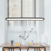 Baycheer HL482092 120 CM Black Acrylic Oval Shaped Led Linear Pendant Lighting