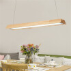 Baycheer HL487594 Contemporary Warm Light-Adjustable Wooden Linear Led Pendant Light 12W