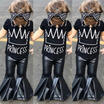 Toddler Kids Baby Girls Cotton Top T-shirt Bell-bottoms Pants Outfits Clothes US