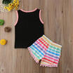 Kids Baby Girl Letter Print Vest TopsTassel Shorts Summer Outfits Clothes 0-5Y
