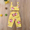 Toddler Kids Baby Girl Cute Outfits Shoulder Vest Tank TopsShort Pants 2Pcs