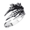 Free Shipping Punk Silver Men Women Ring Titanium Steel rings Eagle Claw Dragon Claws Resizable Personality Rocking ring for Gifts