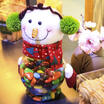 UK STOCK Christmas Candy Lovely Cans Transparent Plastic Snowman Cartoon Gift