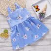 Newborn Baby Girl Kid Strap Stripe Sleeveless Dress Floral Clothes Sundress UK