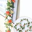 2 X Long Silk Rose Flower Ivy Vine Leaf Garland Wedding Party Home Decorations