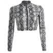 Womens Serpentine Top Bodycon Bodysuit Ladies Casual Zipper Blouse T Shirt Sexy