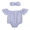 AU Stock Toddler Kids Baby Girls Striped Romper Bodysuit Jumpsuit Outfit Clothes