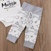 3pcs Newborn Kid Baby Girl Boy Clothes Jumpsuit Romper Bodysuit Pants Outfit Set