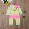 AU Unicorn Horn Infant Baby Boy Girl Hooded Romper Jumpsuit Kids Clothes Outfit