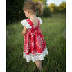 AU Toddler Infant Baby Girl Princess Party Pageant Red Skirt Tutu Floral Dress