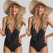 Summer Women One Piece Bikini Monokini Push Up Padded Bra Swimwear Swimsuit UK