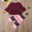 Toddler Kids Baby Girls Clothes Outfits Ruffle Tops DressFloral Pants Set 6M-4Y