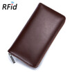 Leather organ card long wallet passport bag rfid multi-card multi-function male&female large capacity business card package