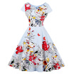 Retro Floral Print Pin Up Dress