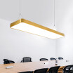 Baycheer HL487630 Brushed Aluminum 45W Brass Rectangular Pendant Light 3543"In White Light