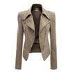Womens Motorcycle PU Leather Jacket Zipper Coat Sexy Winter Autumn Slim Biker