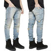 Mens Ripped Skinny Biker Jeans Distressed Frayed Slim Fit Denim Pants USA