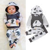 Baby Boys Girls Monster Hooded Top T Shirt Long Pants Trousers Clothes Outfits