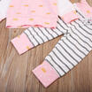 UK Stock Toddler Newborn Baby Boy Girl Crown Hooded Tops Pants Outfits 2Pcs Set