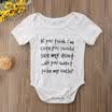Toddler Baby Boy Girl Letter Romper Bodysuit Jumpsuit Kid Cotton Clothes Outfit
