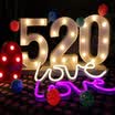 Qinglan wedding room layout proposal props romantic confession decoration decorative lights luminous number letters LED lights 520 set