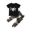 US STOCK Kid Baby Boys Tops T-shirt Camo Pants 2PCS Outfits Set Clothes 0-5Years