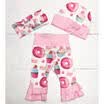 AU Stock Newborn Baby Girls Tops Romper Floral Ruffle Pants Outfits Clothes 0-3Y