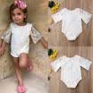 Newborn Baby Girls Lace Horn sleeve Romper Bodysuit Jumpsuit Outfits Clothes