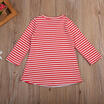 Christmas Infant Baby Girls Dress Toddler Kids Striped Santa Claus Sundress