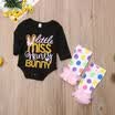 US 0-18M Baby Kids Girls Long Sleeve Romper Jumpsuit Bodysuit Leg Warmer Autumn